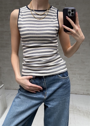 NPS tank top BW Stripe Ecru/Marine Nørgaard På Strøget 